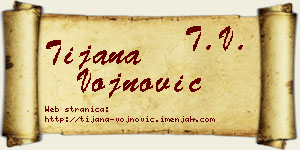 Tijana Vojnović vizit kartica